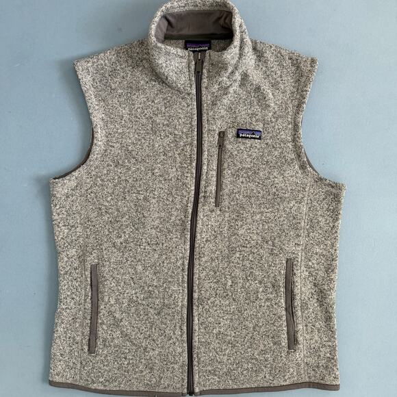 Patagonia Better Sweater Stonewash Gray Fleece Mens Full Zip Vest - Picture 1 of 5